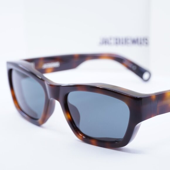 Jacquemus MERIDIANO JAC/9 C2 Rectangle Sunglasses - Dark Havana\\Grey